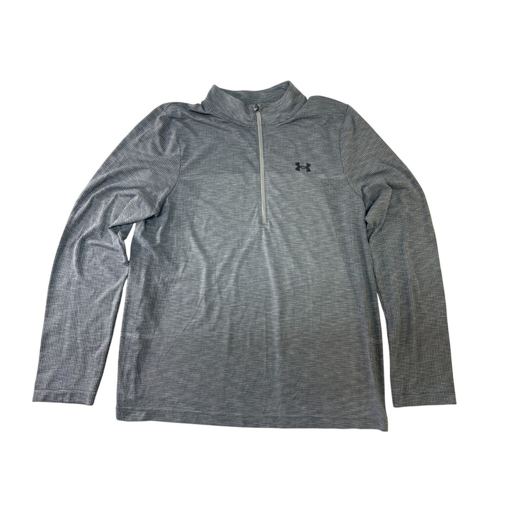 Under Armour Vanish Seamless 1/4 Zip Pullover Mens XL Gray Athletic Shirt‎